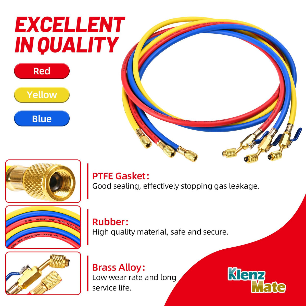 KlenzMate 1/4" female flare connection detail showing secure fit benefit