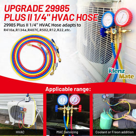 KlenzMate hose bent to 6" radius showing flexibility and anti-kink benefit