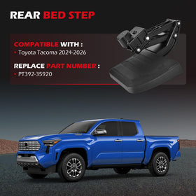 KLN rear bed step close-up of tread for secure non-slip access