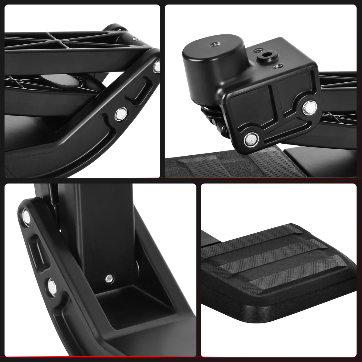 KLN rear bed step installation hardware laid out for easy assembly