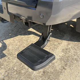 KLN rear bed step side profile illustrating low-profile stow and strength