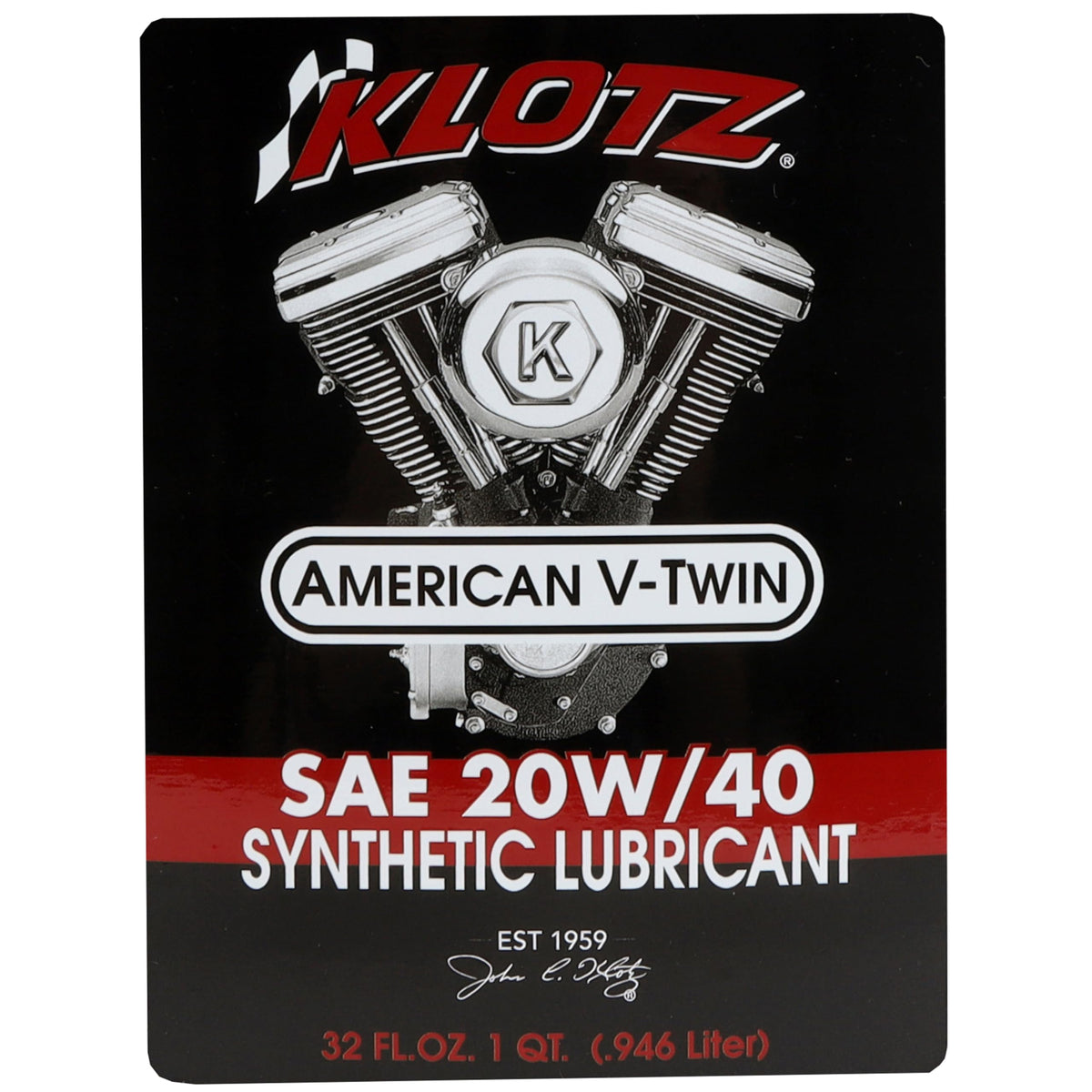 Klotz 20W-40 oil texture close-up demonstrating smooth pour and high-viscosity protection