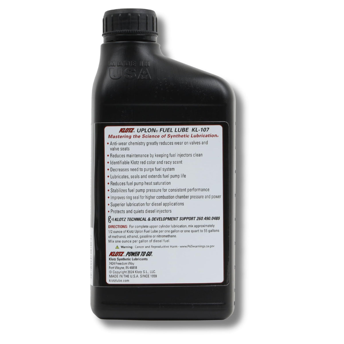 Klotz UpLon cap close-up displaying synthetic texture and easy-pour design