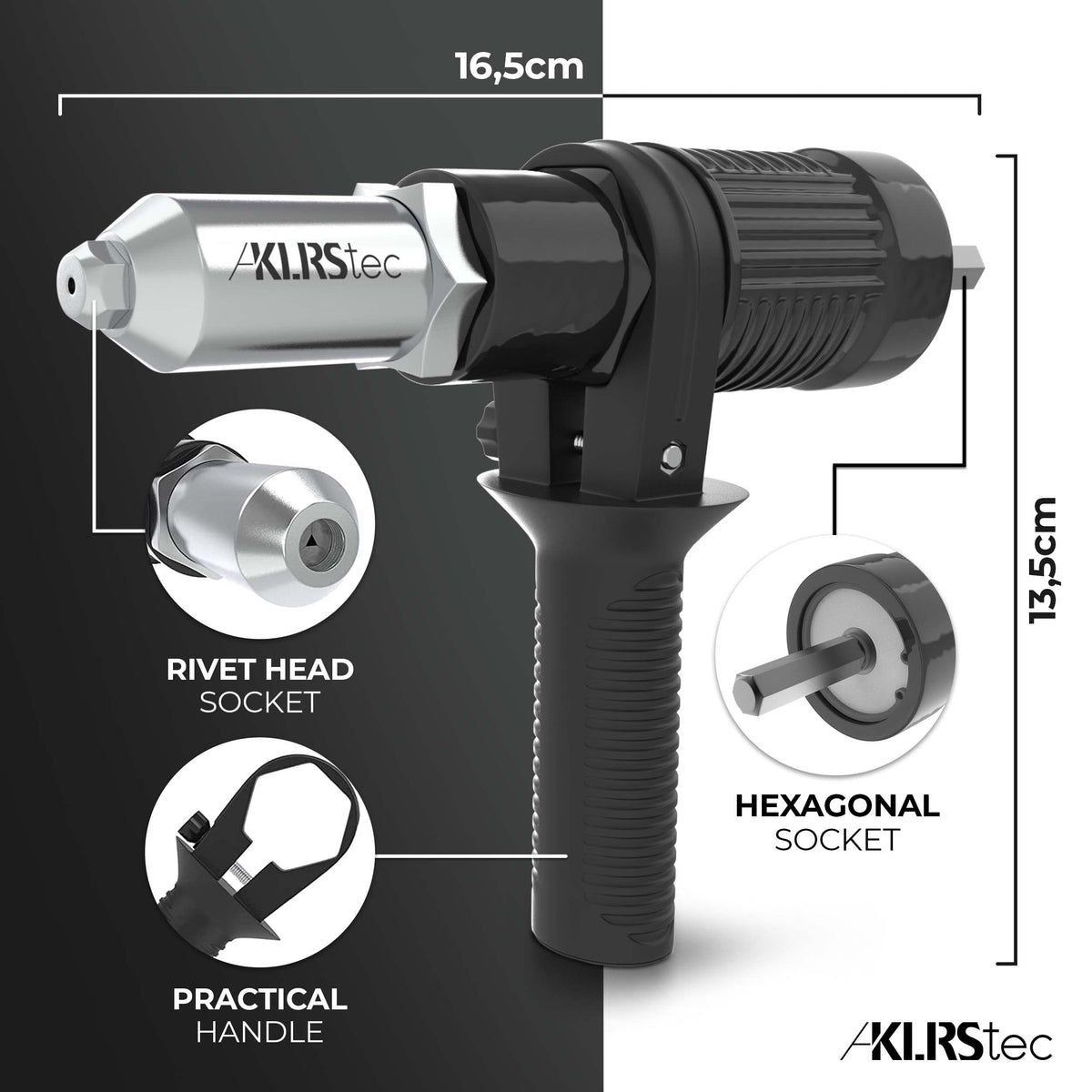 KLRS adapter installed on cordless drill demonstrating fast conversion