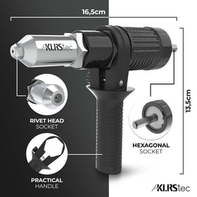 KLRS adapter installed on cordless drill demonstrating fast conversion