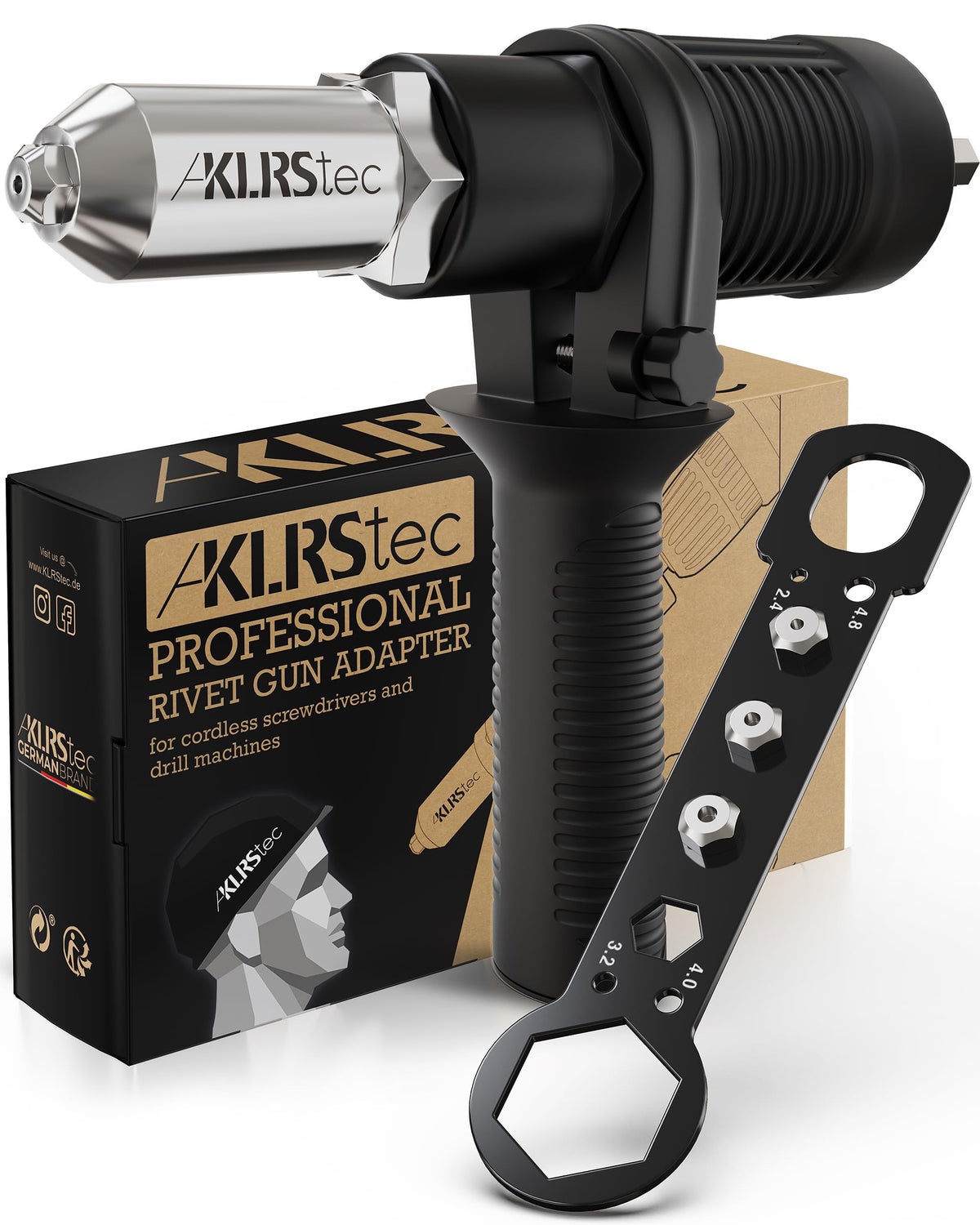 KLRS adapter front view showing hex shank and body benefits durability