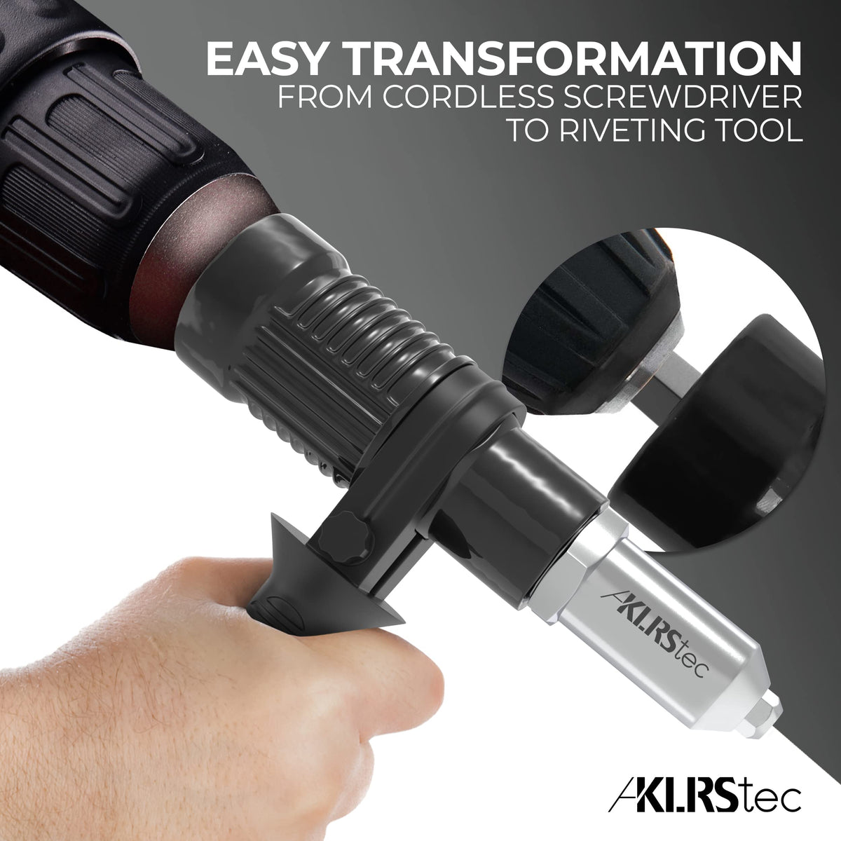 KLRS side handle and wrench detail for steady control and storage