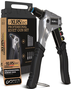 KLRS front view of rivet gun showing ergonomics and benefit of comfort