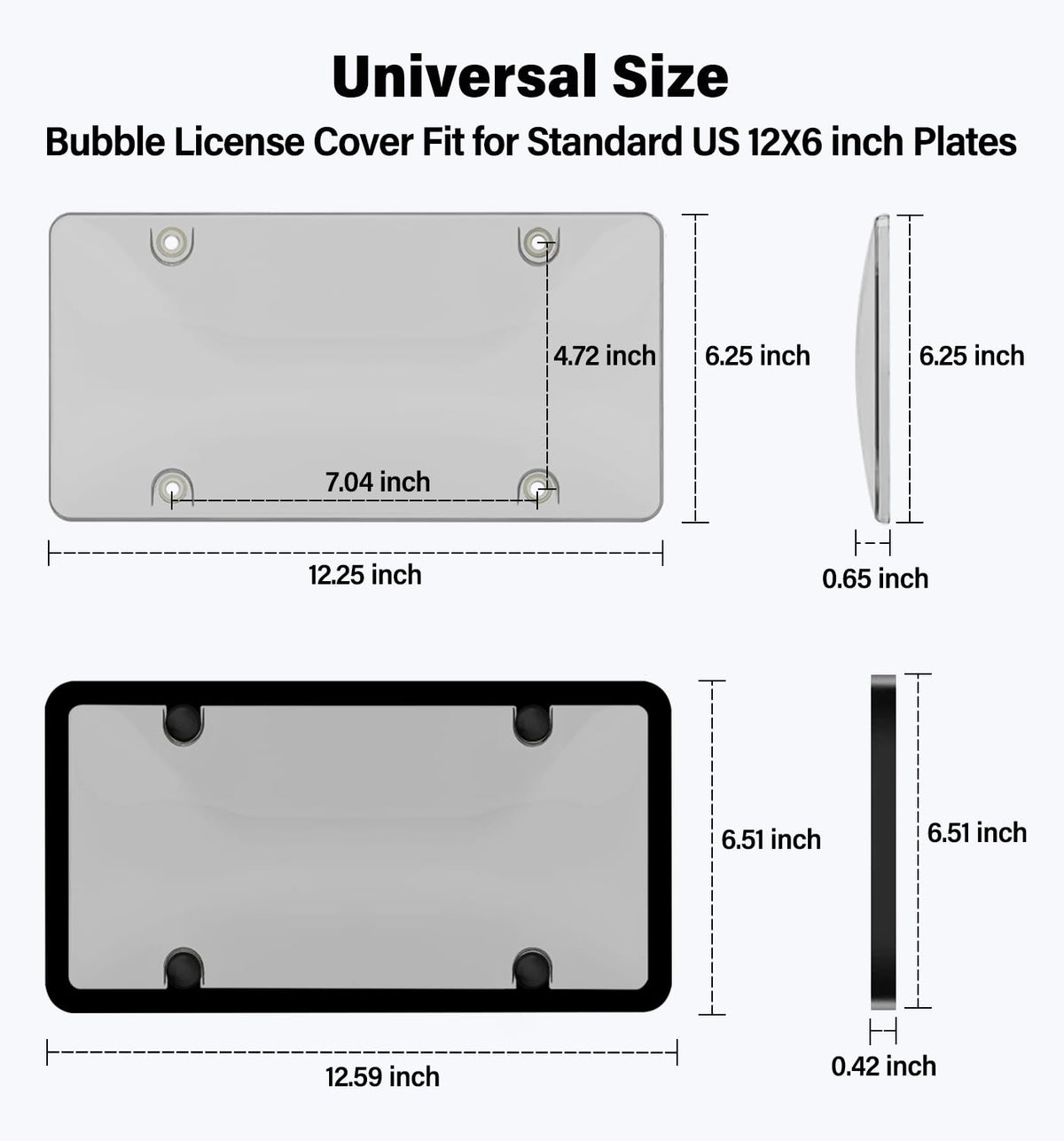 KLSKKJ mounted on car bumper showing clear plate visibility benefit