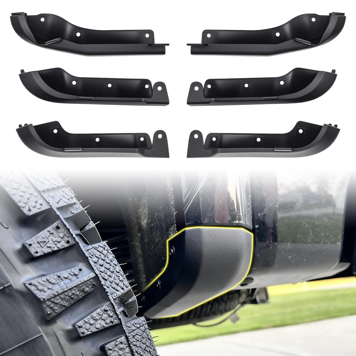 Klutchtech front fender delete installed showing cleaner wheel opening and improved clearance