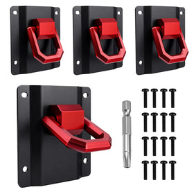 klutchtech front view packaged showing 4-pack and red finish, durable replacement