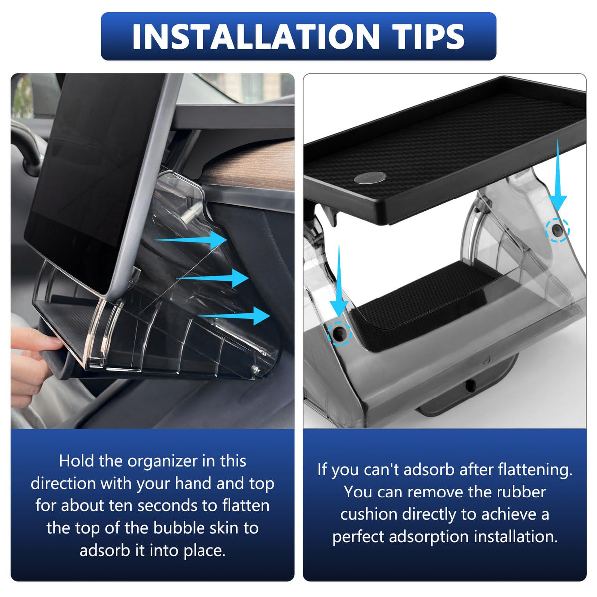 Klutchtech folded hidden behind screen, preserves sleek dashboard benefit