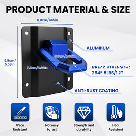 Klutchtech installed anchor folded flat, offering low-profile storage benefit