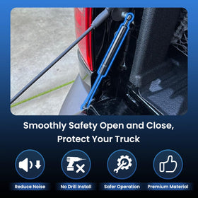 Klutchtech kit installed on Maverick tailgate showing quiet soft-open benefit
