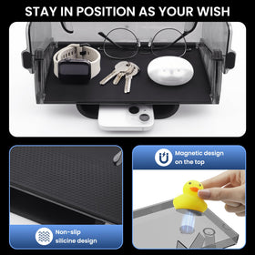 Klutchtech non-slip rubber bottom texture preventing phone sliding during drives