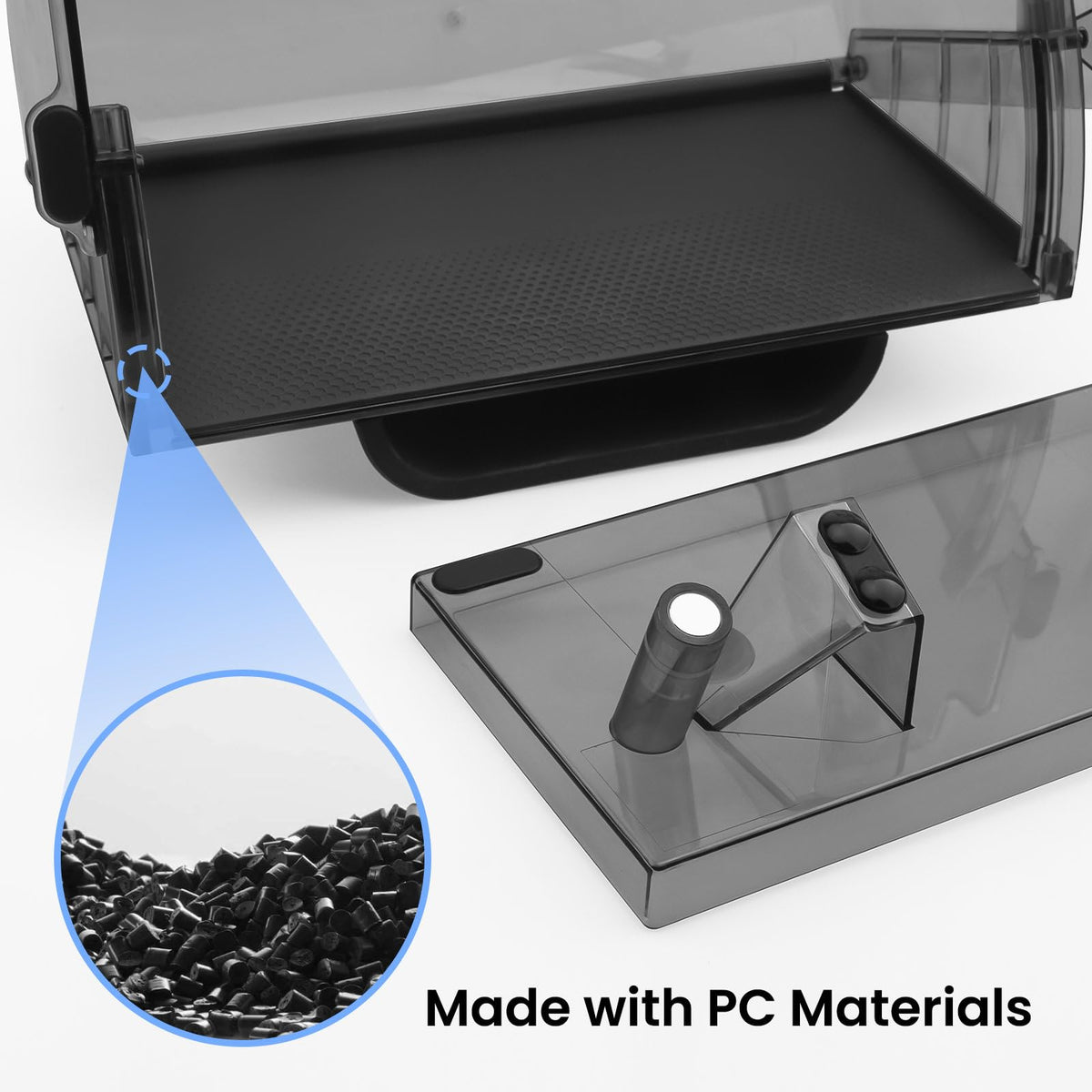 Klutchtech packaging with included tray, tissue box and rounded metal plate