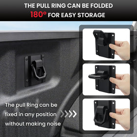 Klutchtech pull ring open 180 degrees showing easy folding benefit