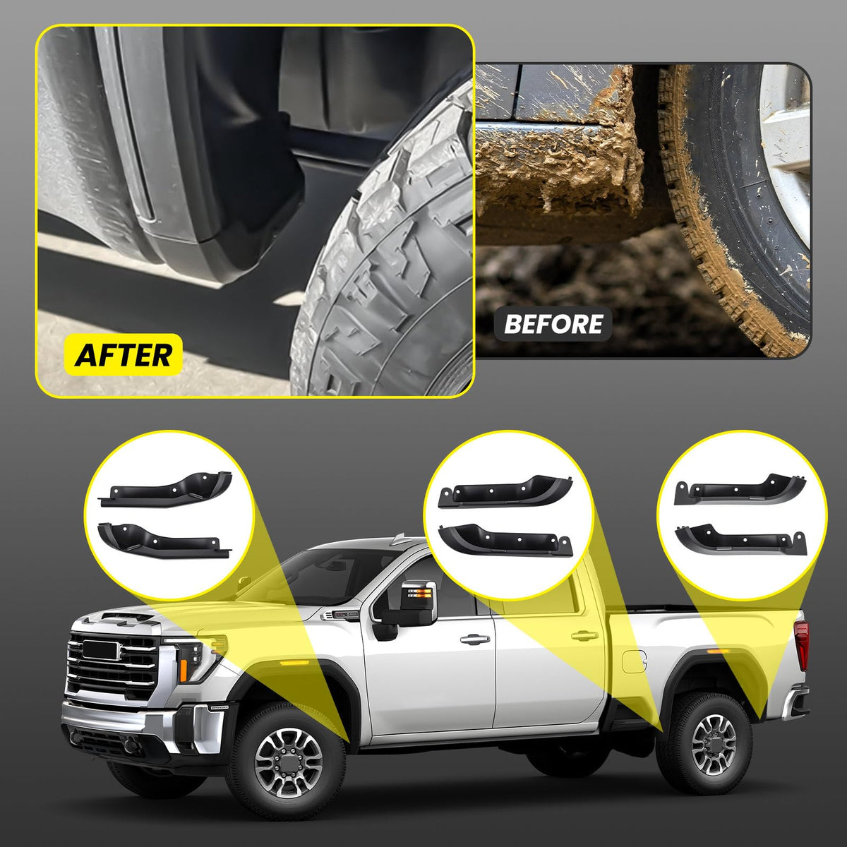 Klutchtech delete next to aftermarket wheel illustrating added tire clearance