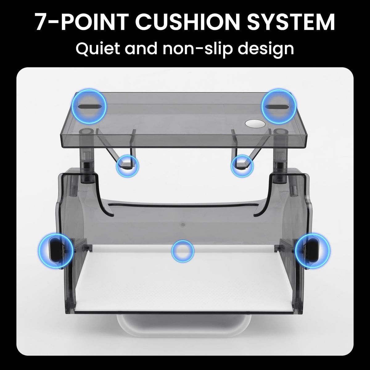 Klutchtech size comparison beside hand showing compact scale and space-saving benefit