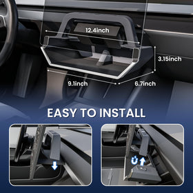 Klutchtech tray holding a smartphone for easy reach and organized cabin