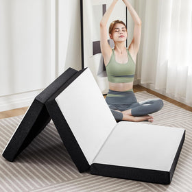 KMFurnila front view folded topper showing portability and easy storage benefit