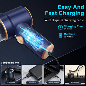 KMM handheld vacuum cleaning a laptop keyboard, protecting electronics from dust