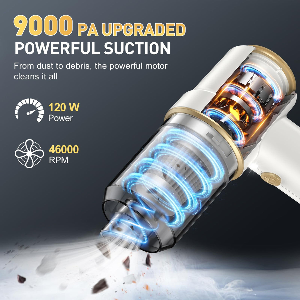 KMM motor and control close-up highlighting power and easy operation