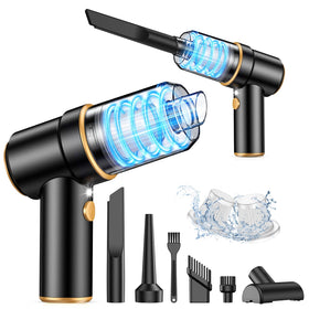 KMM handheld vacuum front view showing compact design and portability benefit