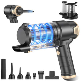 KMM handheld vacuum front profile showing compact design and portability benefit