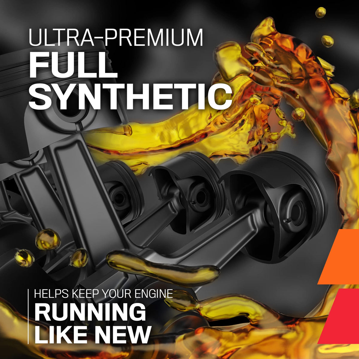 K&N label close-up highlighting Synthamax technology and specs