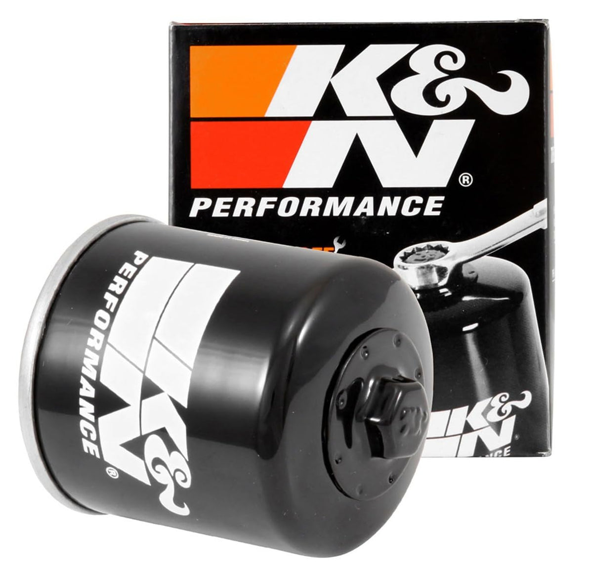 K&N KN-153 front view showing durable canister and label for easy identification