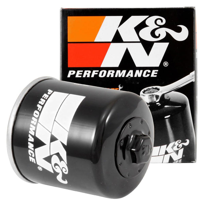 K&N KN-153 front view showing durable canister and label for easy identification