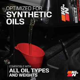 K&N on a motorcycle with rider emphasizing road-ready durability and protection