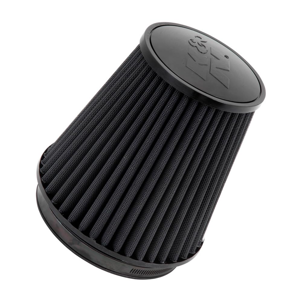 K&N Dryflow clamp-on filter front profile showing tapered shape and improved airflow