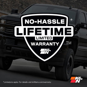 K&N filter pictured with Ford Bronco on trail highlighting rugged use