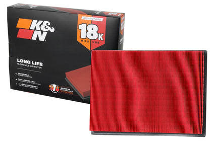 K&N front view of air filter showing shape and fit benefits