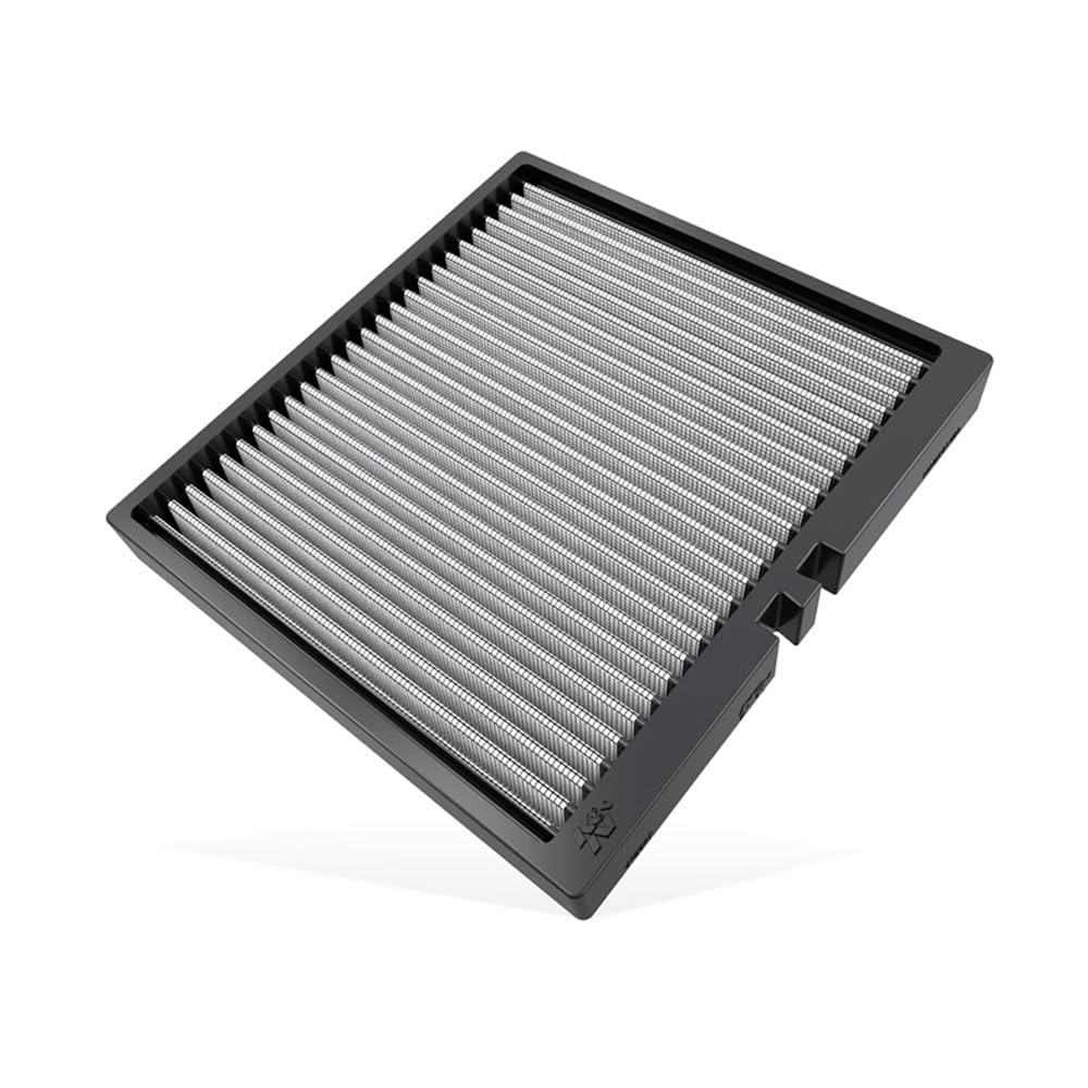 K&N filter held in hand showing compact size and easy fit