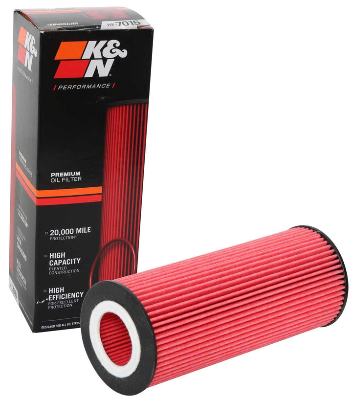 K&N front canister view showing durable construction and improved protection