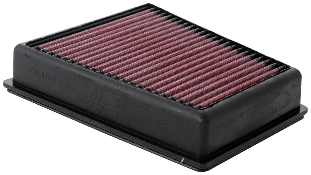 K&N front view of 33-5107 filter showing fit and ready-to-install