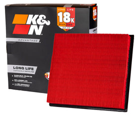 K&N front view of KNA-5100 packaging showing fit and durability benefit