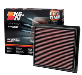 K&N front view of filter showing fit and improved airflow
