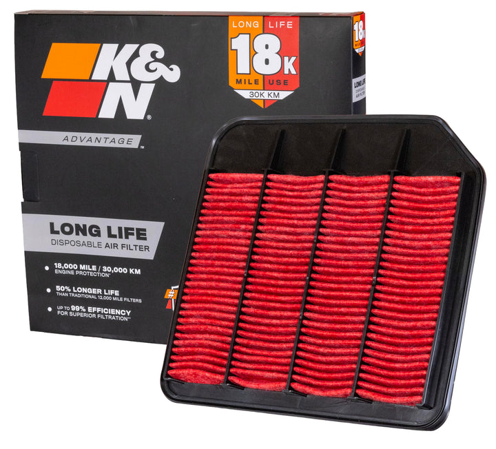 K&N front view of KNA-2456 showing fit and durable frame for reliable protection