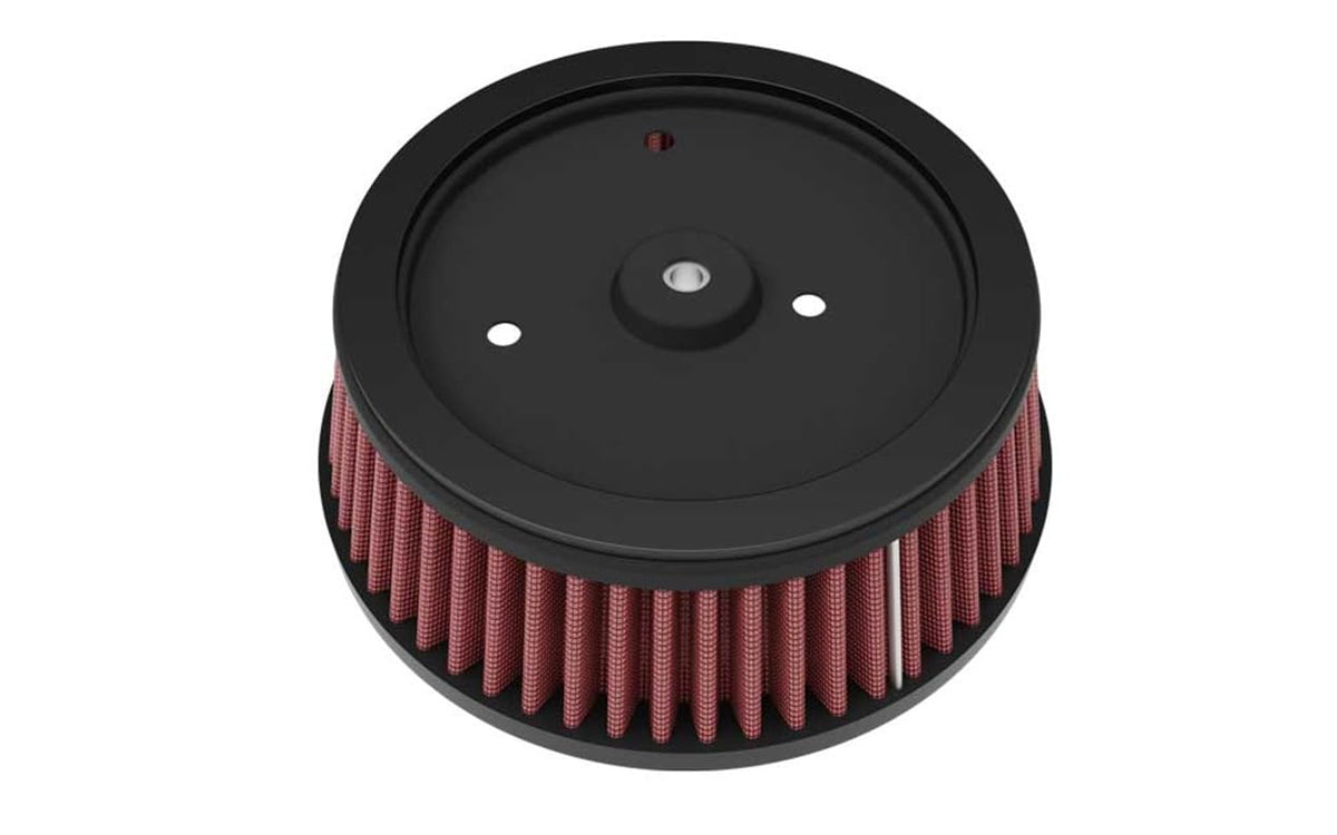 K&N front view of HD-0800 filter showing shape and fit benefits