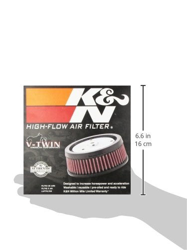 K&N HD-1614 cotton gauze media close-up showing high-flow filtration benefit