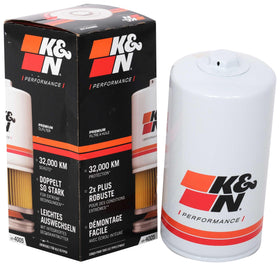K&N front canister view showing durable construction and easy identification benefit