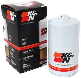 K&N front view canister showing durable construction and fitment ease
