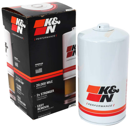 K&N front view canister showing durable construction and fitment ease