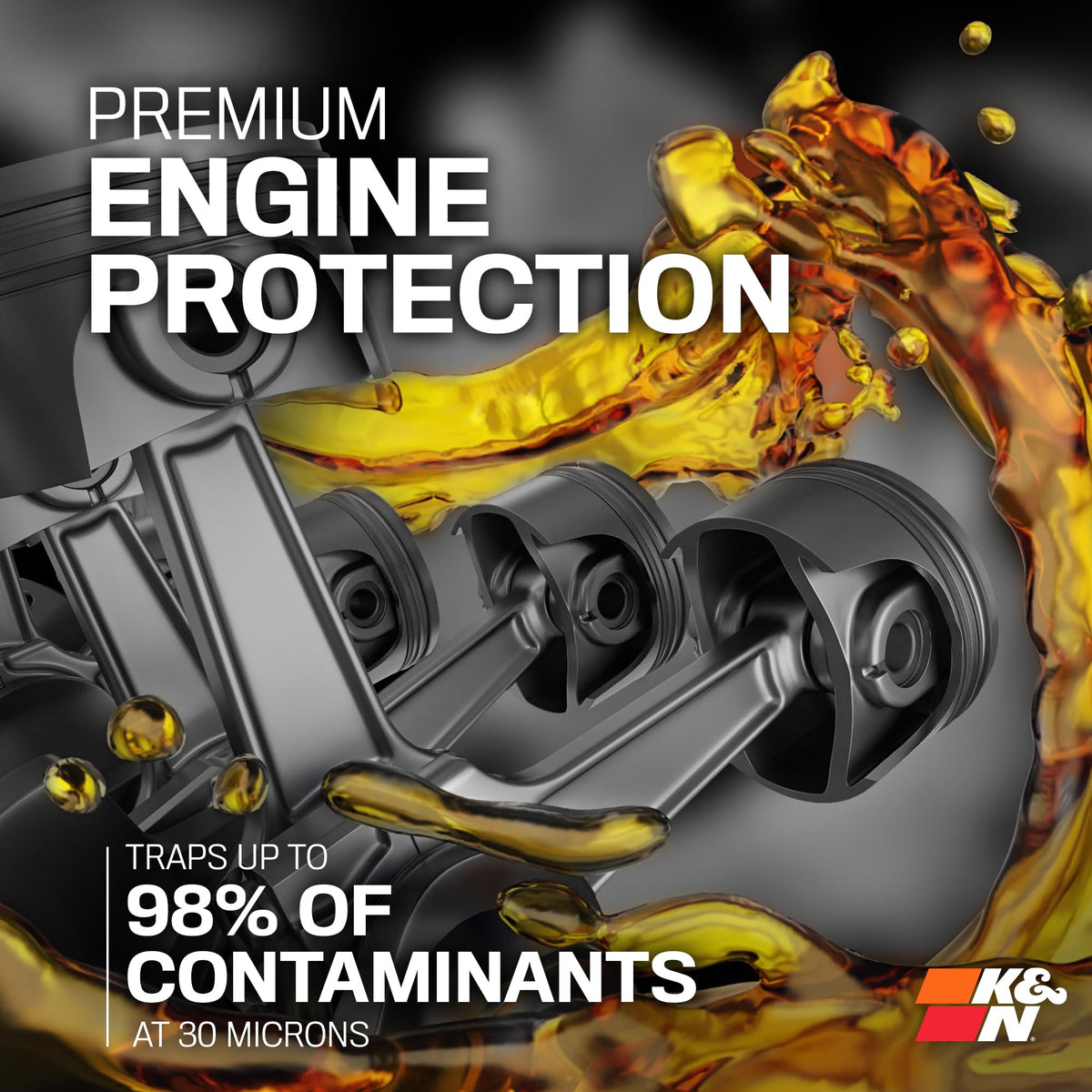 K&N durable canister image showing robust construction for long service life