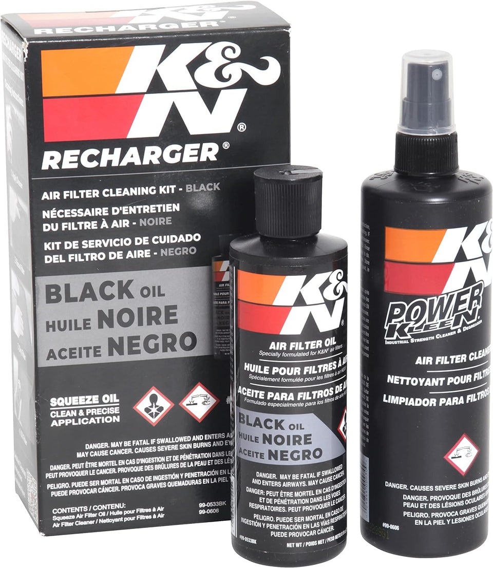 K&N kit front packaging showing bottles and label for easy identification and quick service
