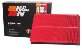 K&N KNA-2381 front view showing full filter and frame for easy fitment